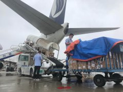 山航烟台-大阪“客改货”航班成功开飞