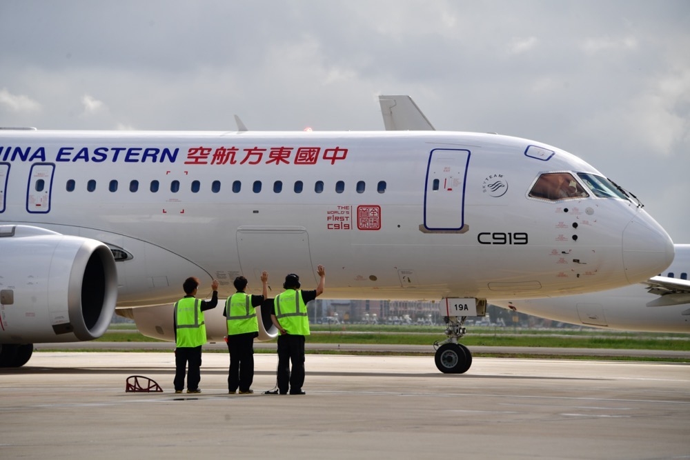 东航C919大型客机首次“双机运营”沪蓉快线607973_ 东航C919大型客机首次“双机运营”沪蓉快线