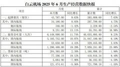 白云机场：6月旅客吞吐量644.99万人次 同比增长11.74