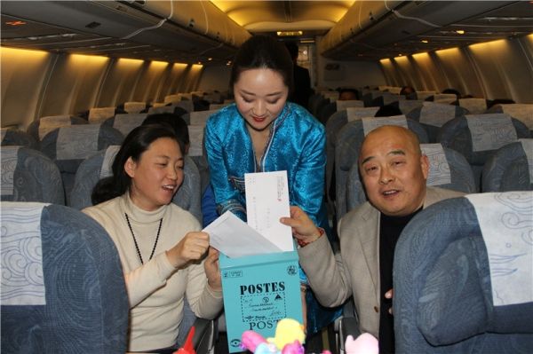 万米高空寄语新年 国航内蒙古新年主题航班